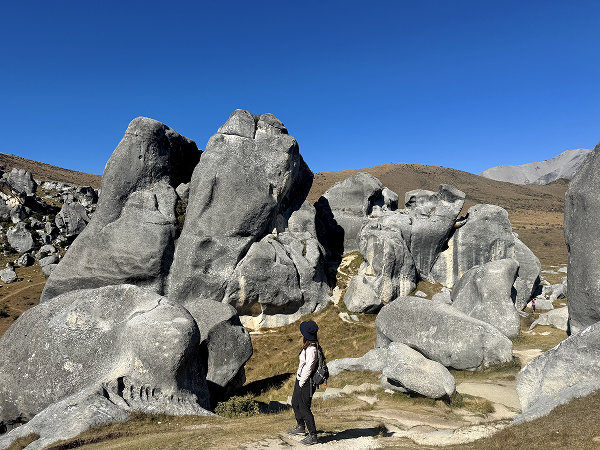 Me looking at Castle Hill rocks