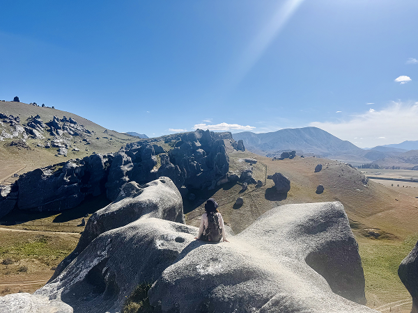 Me sitting on a Castle Hill rock pt.2