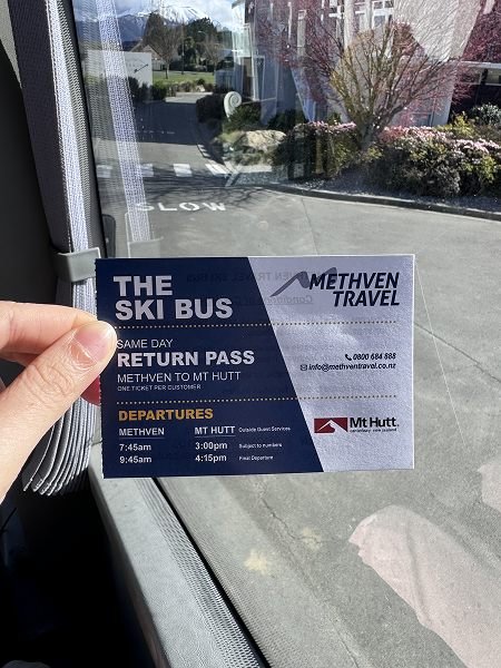Ski bus ticket